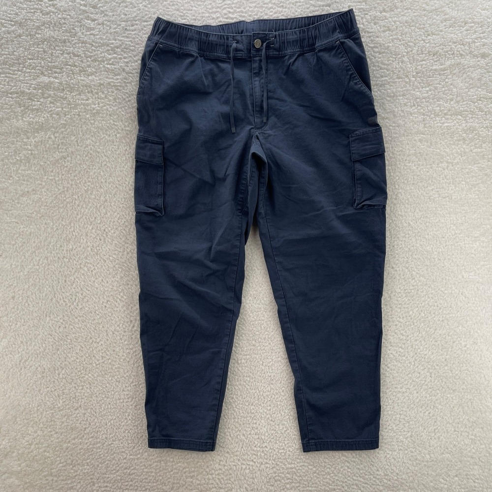 LL Bean Cargo Pants Mens L 30" Blue Explorer Ripstop Tapered Hiking Outdoor Gorp